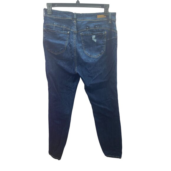 H & H by Harmony & Havoc Women Size14 Distress 5 Pocket Dark Wash Jeans - Picture 2 of 3